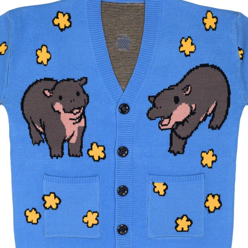 Blue Pygmy Hippo Cardigan 5