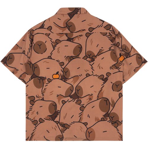 Capybara With Me Button Up 2