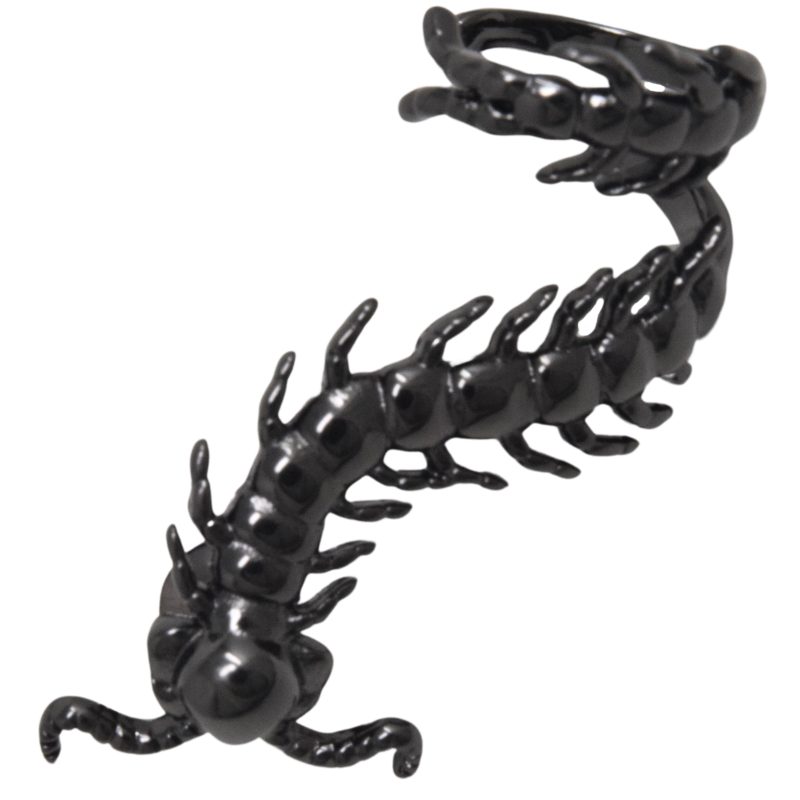 Centipede Ear Cuff Black Left