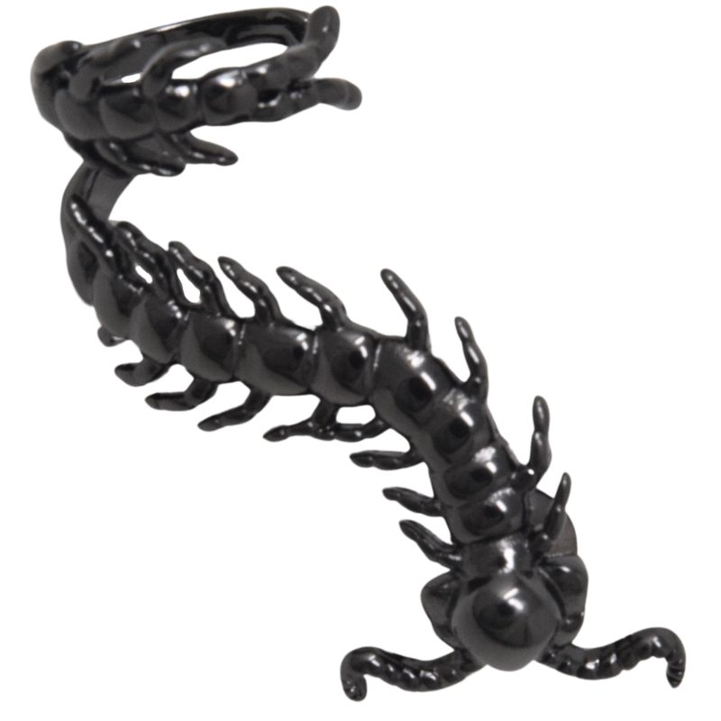 Centipede Ear Cuff Black Right