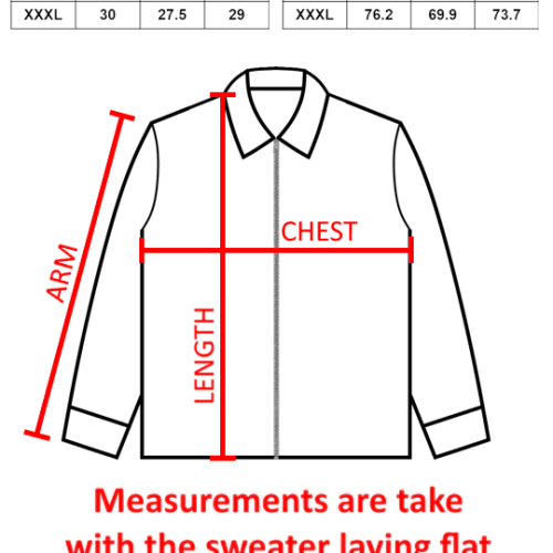 Porcelain Jacket Size Chart