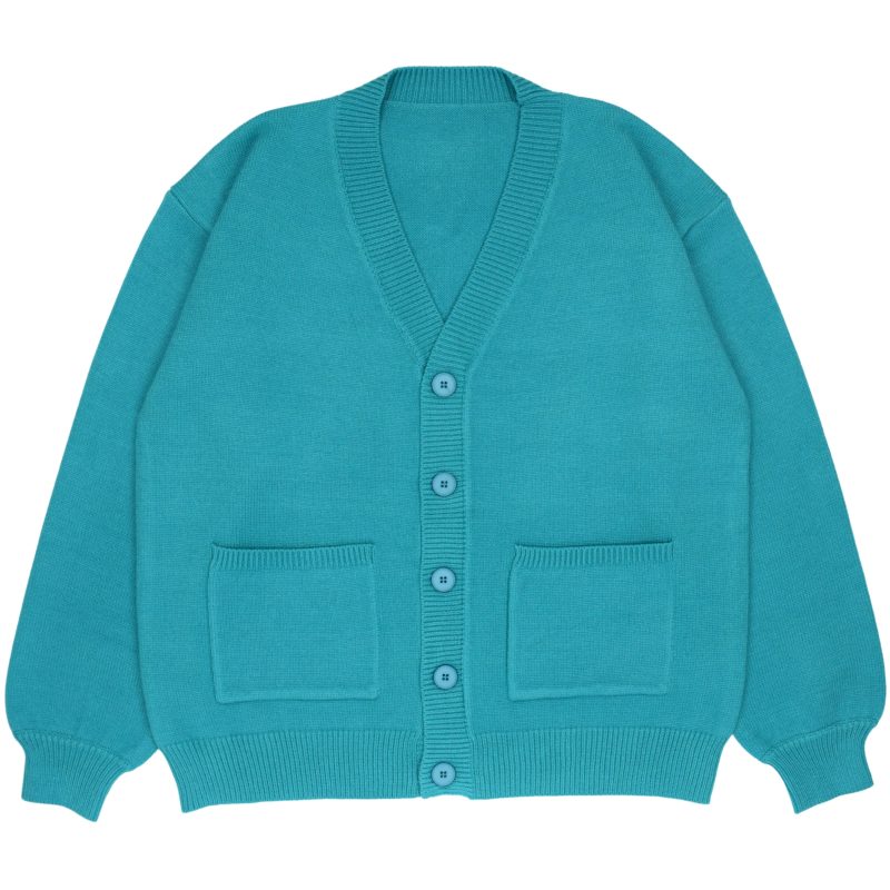 What s the TEAL with Airline Food Cardigan 1